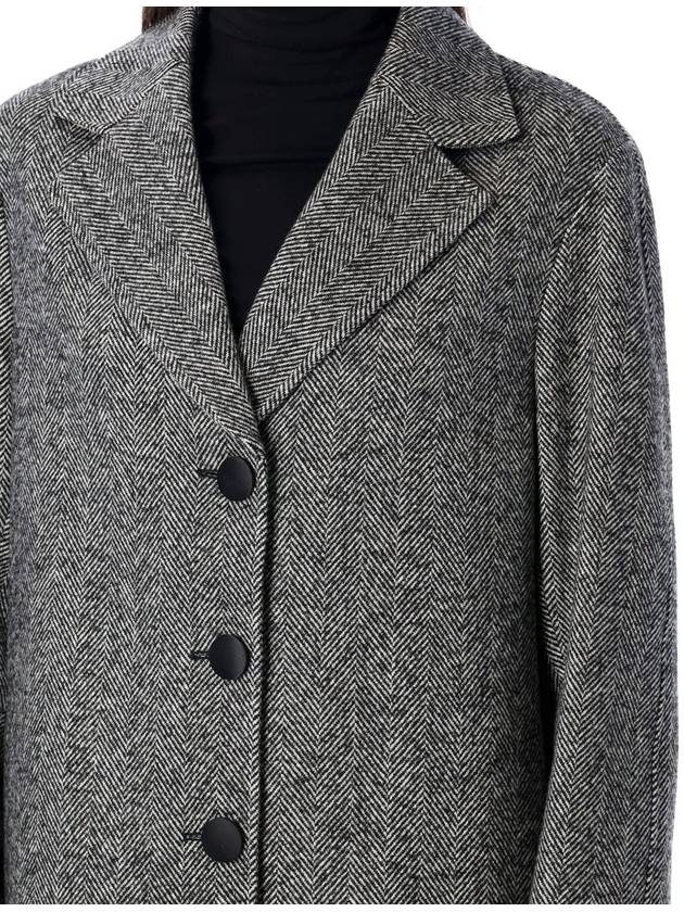 Single-breasted herringbone wool coat - DOLCE&GABBANA - BALAAN 3