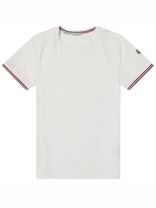 Arm Logo Crew Neck Cotton Short Sleeve T-Shirt White - MONCLER - BALAAN 2