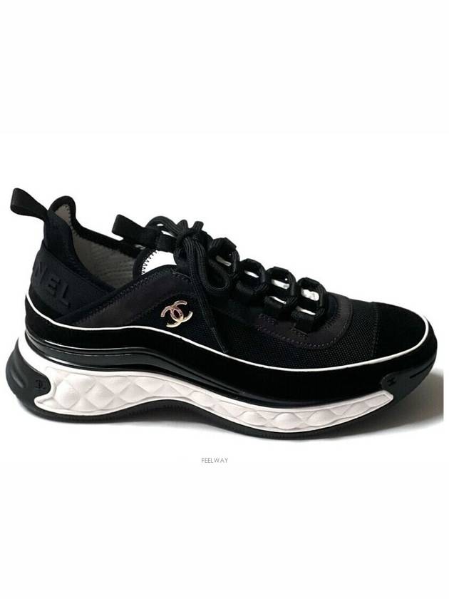 Mixed fiber sneakers fabric suede calfskin shop - CHANEL - BALAAN 1