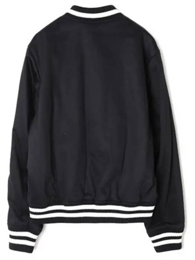 Cotton Satin Teddy Jacket Black - MAISON KITSUNE - BALAAN 3