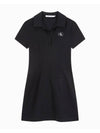 Jeans Milan Utility Polo Short Dress Black - CALVIN KLEIN - BALAAN 1