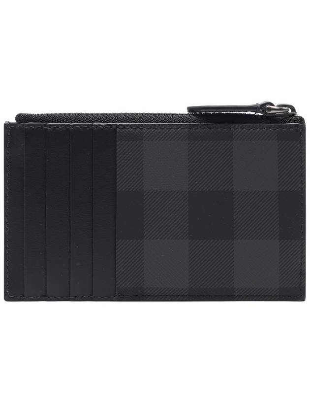 Check Zip Card Wallet Grey - BURBERRY - BALAAN 5