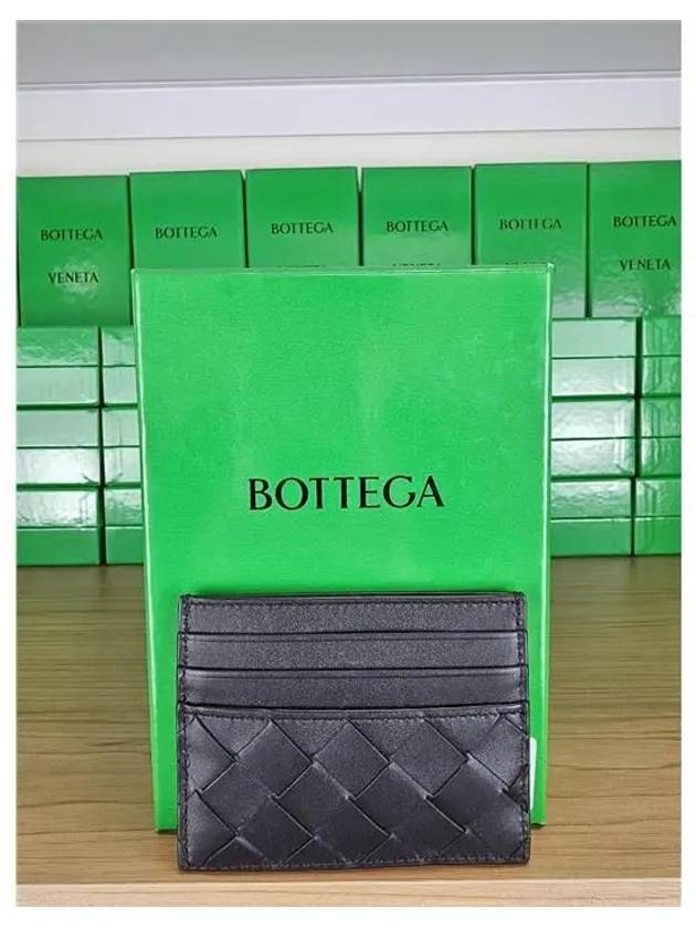 Intrecciato Leather Card Wallet Black - BOTTEGA VENETA - BALAAN 4