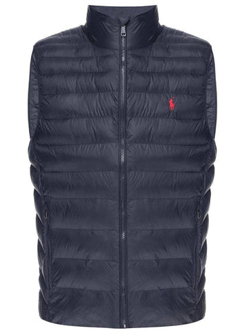 Logo String Padded Vest Navy - POLO RALPH LAUREN - BALAAN 1