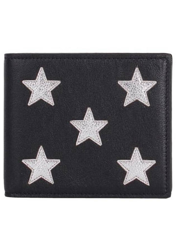 Men's Star Half Wallet White Black - SAINT LAURENT - BALAAN 1