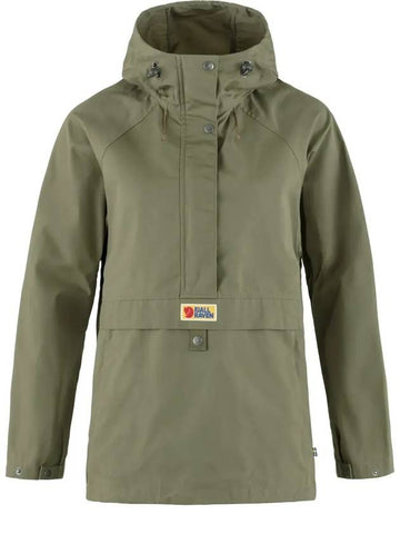 Women's Vardag Anorak Track Jacket Green - FJALL RAVEN - BALAAN 1