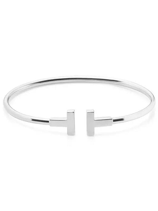 T Wire 18K Bracelet Small White Gold - TIFFANY & CO. - BALAAN.