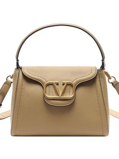 Signature V Logo Tote Bag Beige - VALENTINO - BALAAN 2