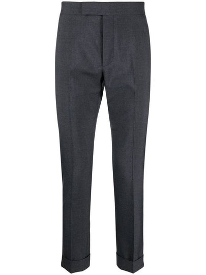 School Uniform Mid Rise Skinny Slacks Dark Navy - THOM BROWNE - BALAAN 2