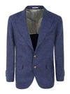 Linen Wool Blazer Jacket Blue - BRUNELLO CUCINELLI - BALAAN 2