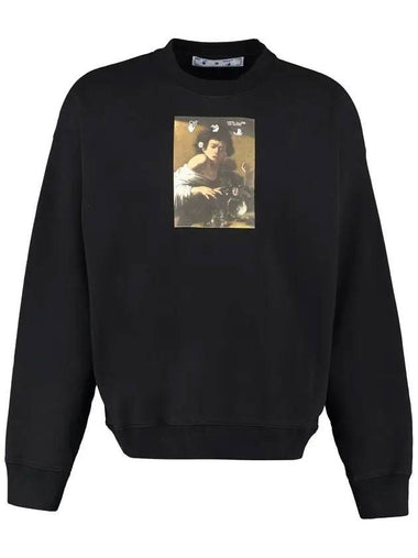 Men's Caravaggio Logo Sweatshirt Black - OFF WHITE - BALAAN 1