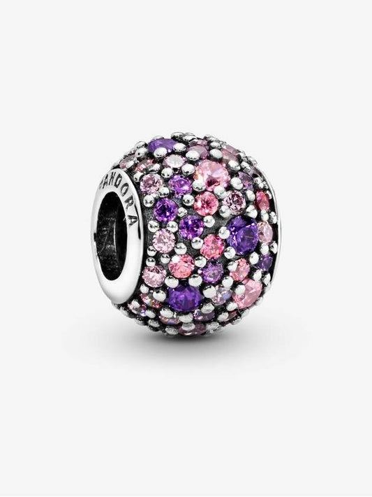 Bracelet charm Pink sparkles pav? ball charm 791261ACZMX - PANDORA - BALAAN 1