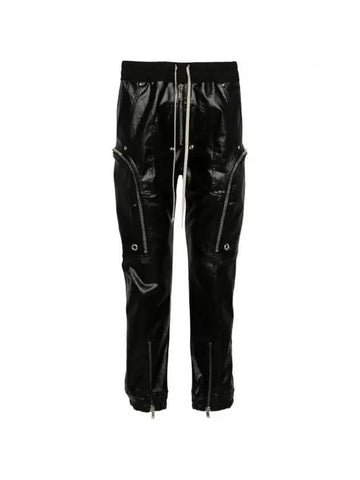 Bauhaus Coated Cargo Straight Pants Black - RICK OWENS - BALAAN 1