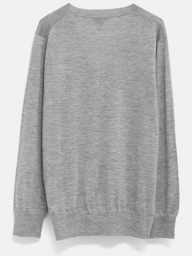 V neck cashmere knit top gray - BOTTEGA VENETA - BALAAN 3