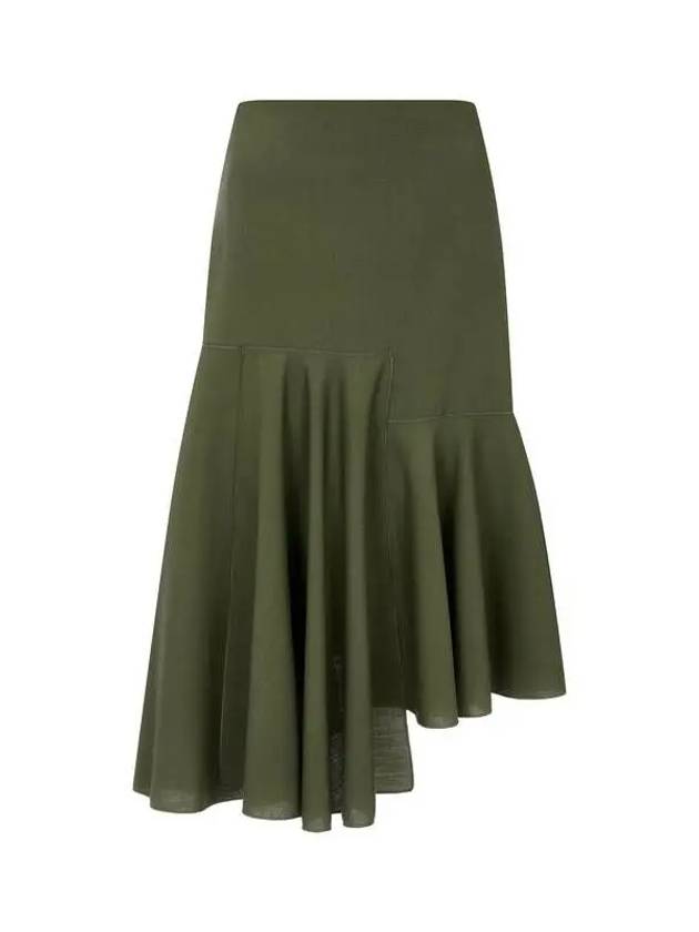 Unbalanced panel shooting skirt green - MARNI - BALAAN 1