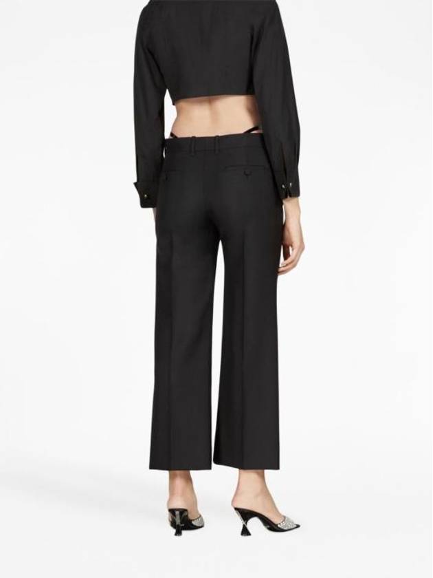 Wool Mohair Straight Pants Black - GUCCI - BALAAN 7