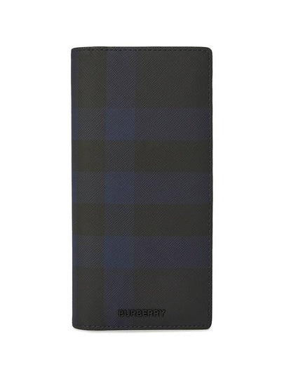 Coated Canvas Check Motif Long Wallet Navy - BURBERRY - BALAAN 2