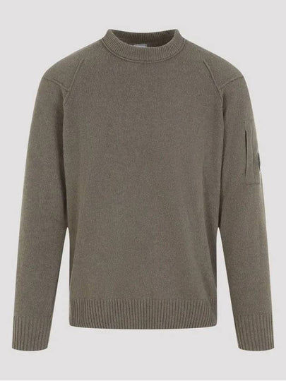 Lambswool GRS Crew Neck Knit Top Beige - CP COMPANY - BALAAN 2