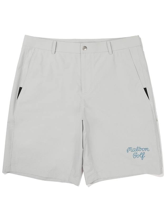 Player short pants LIGHT GRAY MAN - MALBON GOLF - BALAAN 1