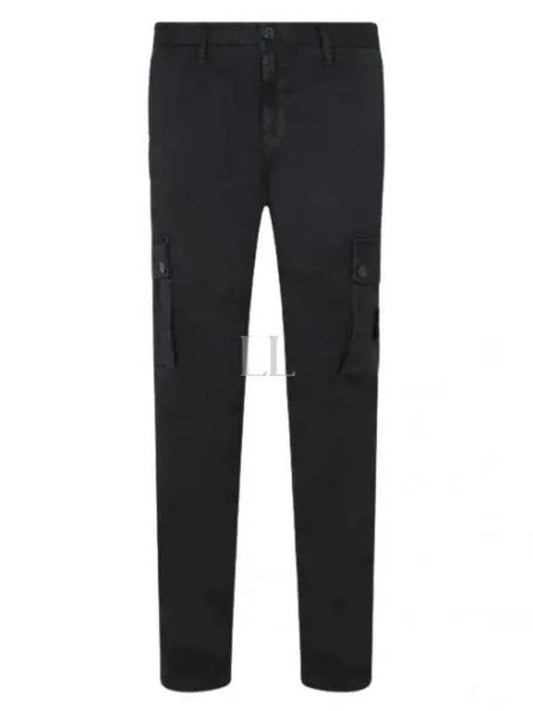 Compass Badge Cargo Straight Pants Black - STONE ISLAND - BALAAN 2