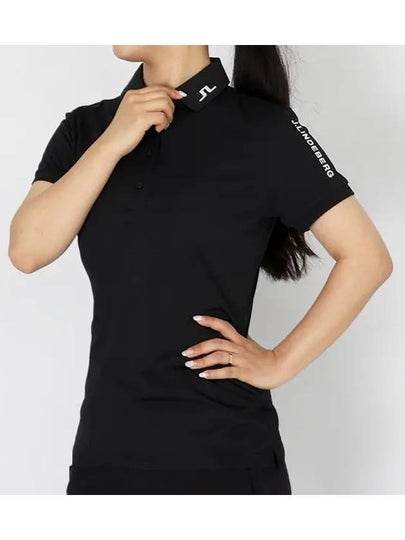 Women's Tour Tech Golf Polo Black - J.LINDEBERG - BALAAN 2