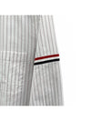 Oxford Armband Stripe Cotton Long Sleeve Shirt White - THOM BROWNE - BALAAN 4