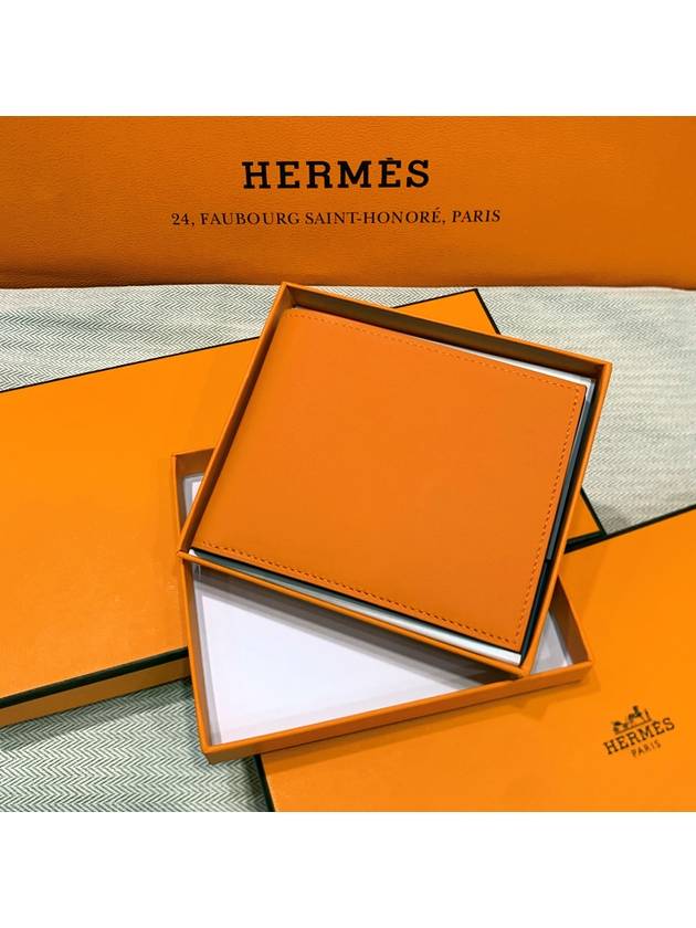 Citizen Twill Compact Wallet Swift Orange - HERMES - BALAAN 2