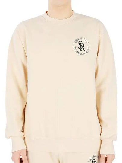 crew neck sweatshirt cream black SR CREWNECK CREAM BLACK - SPORTY & RICH - BALAAN 2