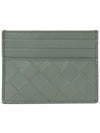 Intrecciato Leather Card Wallet Aloe - BOTTEGA VENETA - BALAAN 2