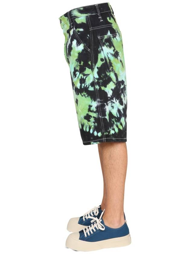 Men's Tie Dye Shorts Green - AMI - BALAAN 6