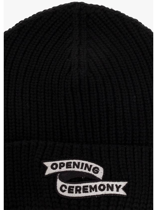 Opening Ceremony Beanie With Logo, Men's, Black - OPENING CEREMONY - BALAAN 4