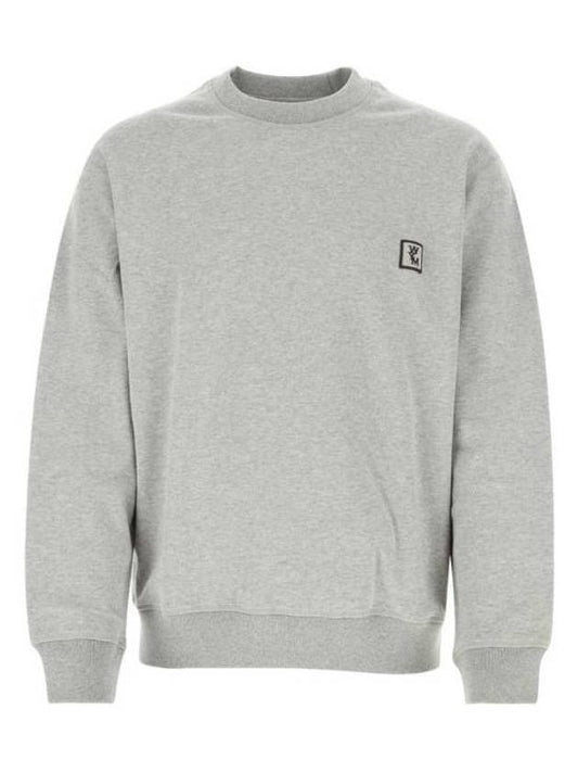 back logo print crew neck sweatshirt sweatshirt gray - WOOYOUNGMI - BALAAN 1