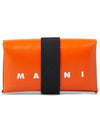 Logo Banded Coin Card Wallet Orange - MARNI - BALAAN 2