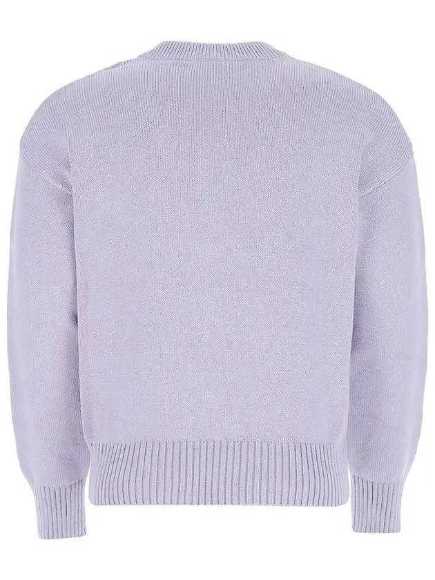 Men's Big Heart Logo Patch Overfit Cardigan Lilac - AMI - BALAAN 4