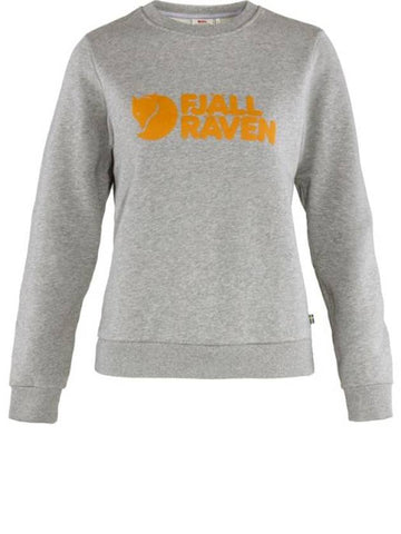 Logo Print Long Sleeve T-Shirt Grey - FJALL RAVEN - BALAAN 1