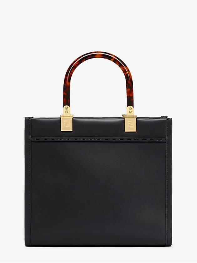 Sunshine Small Leather Tote Bag Black - FENDI - BALAAN 4