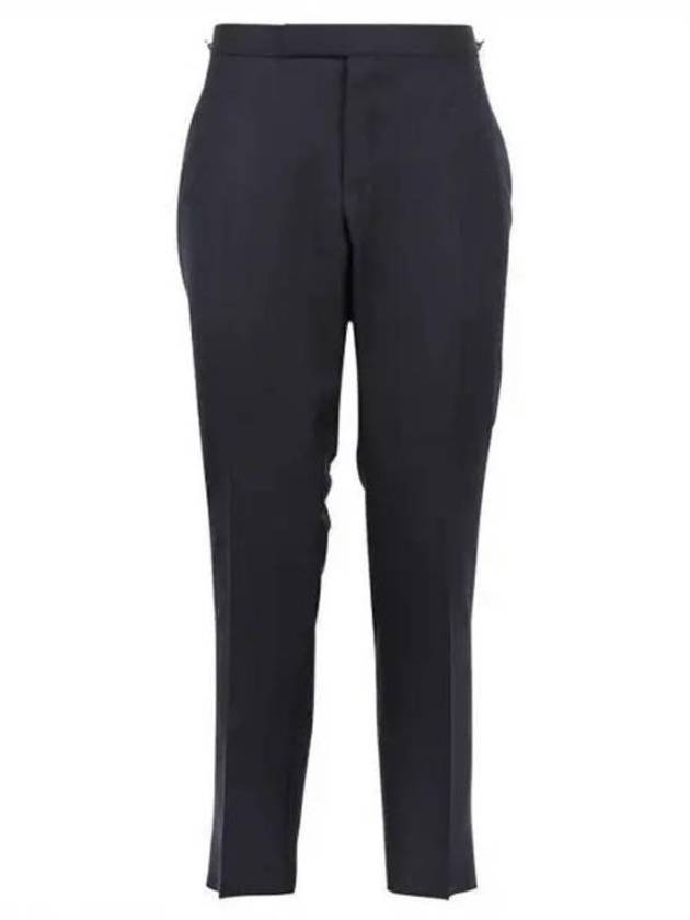 Low Rise Side Tab Wool Slacks Charcoal - THOM BROWNE - BALAAN 2