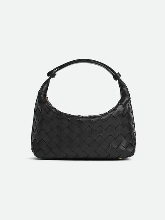 Intrecciato Small Leather Shoulder Bag Black - BOTTEGA VENETA - BALAAN 2