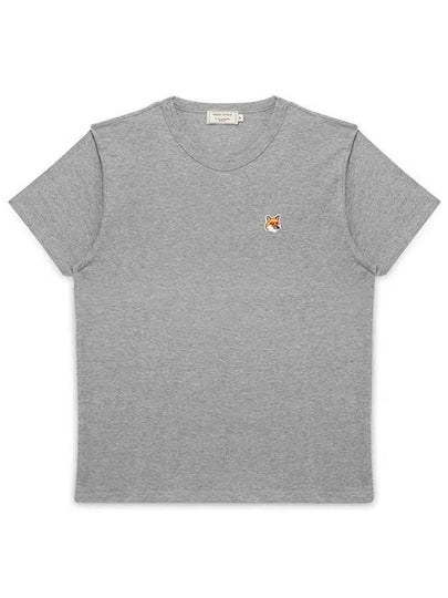 Fox Head Patch Short Sleeve T-Shirt Grey - MAISON KITSUNE - BALAAN 2