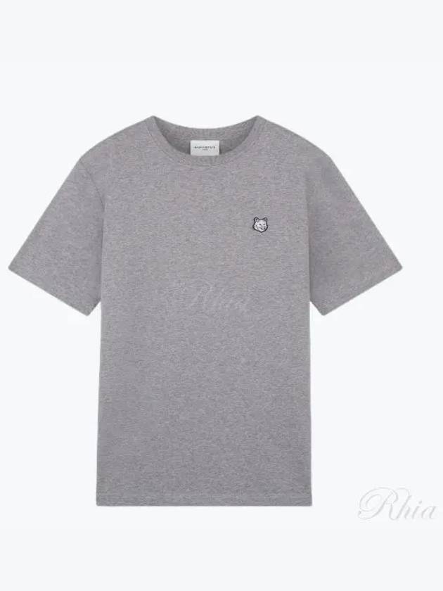 Bold Fox Head Patch Short Sleeve T-Shirt Medium Gray Melange - MAISON KITSUNE - BALAAN 2