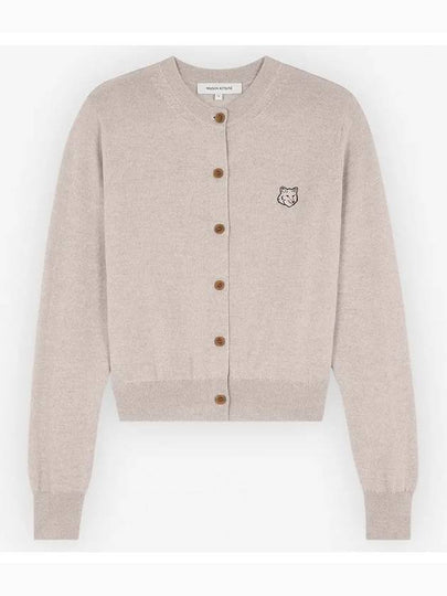 Bold Fox Head Patch Regular Cardigan Beige Melange - MAISON KITSUNE - BALAAN 2