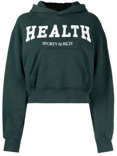 Health Ivy Crop Hoodie Top Forest Green - SPORTY & RICH - BALAAN 2