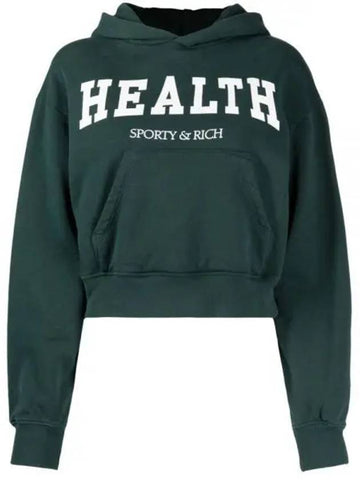 HEALTH IVY CROPPED HOODIE FOREST HO663 - SPORTY & RICH - BALAAN 1