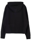 Wool Viscose Zip-Up Hoodie Black - AMI - BALAAN 3