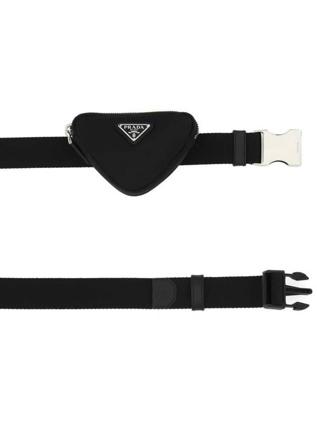 Triangle Logo Pouch Re-Nylon Belt Bag Black - PRADA - BALAAN 3