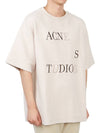 Logo Short Sleeve T-shirt Beige - ACNE STUDIOS - BALAAN 4