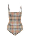 Women's Vintage Check One-Piece Swimsuit Beige - BURBERRY - BALAAN 2