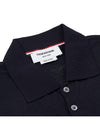 Lightweight Cotton Short Sleeve Polo Shirt Navy - THOM BROWNE - BALAAN 8