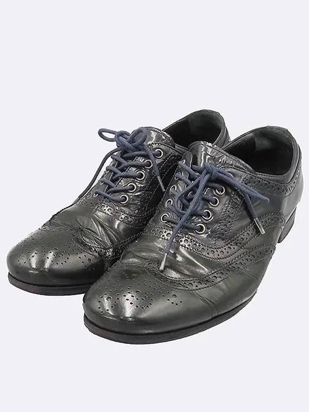 Black Color Women s Wingtip Shoes 240MM - PRADA - BALAAN 5