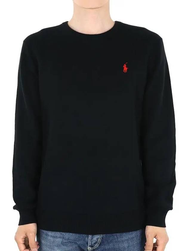 Men's Pony Logo Cotton Knit Top Black - POLO RALPH LAUREN - BALAAN 2